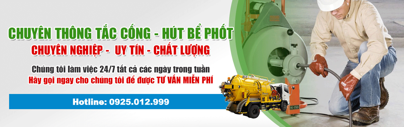 Banner hút bể phốt tại Hải Phòng